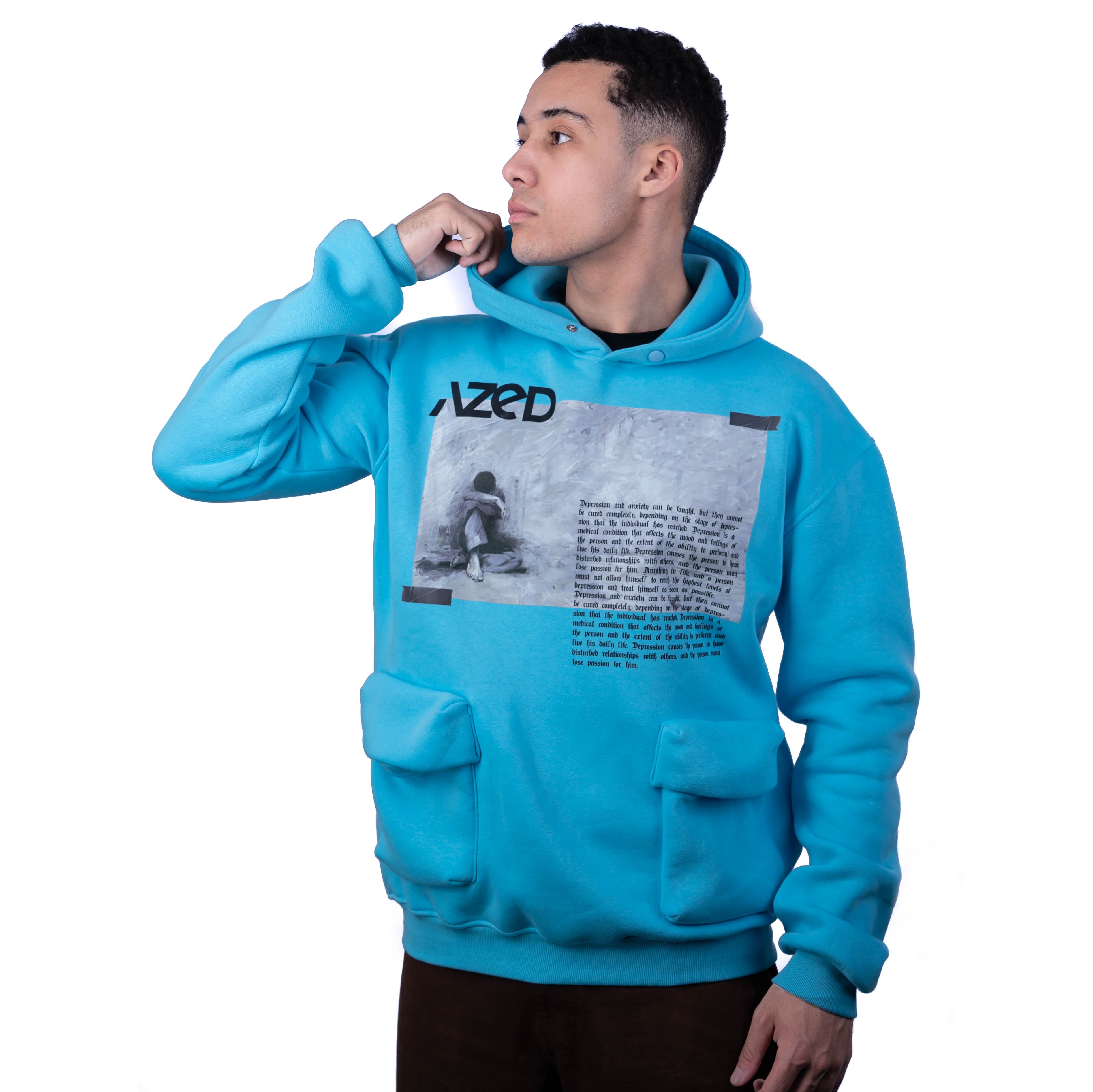AZED® Urban Story Hoodie — Sky Blue Edition