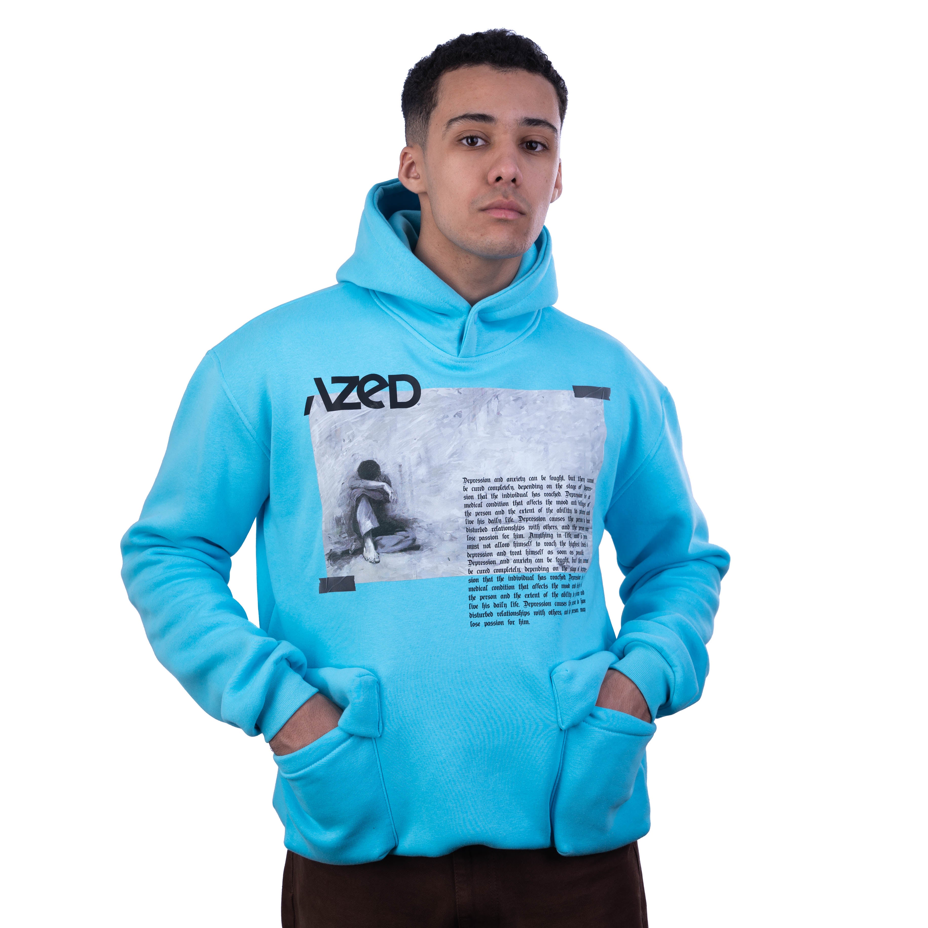 AZED® Urban Story Hoodie — Sky Blue Edition
