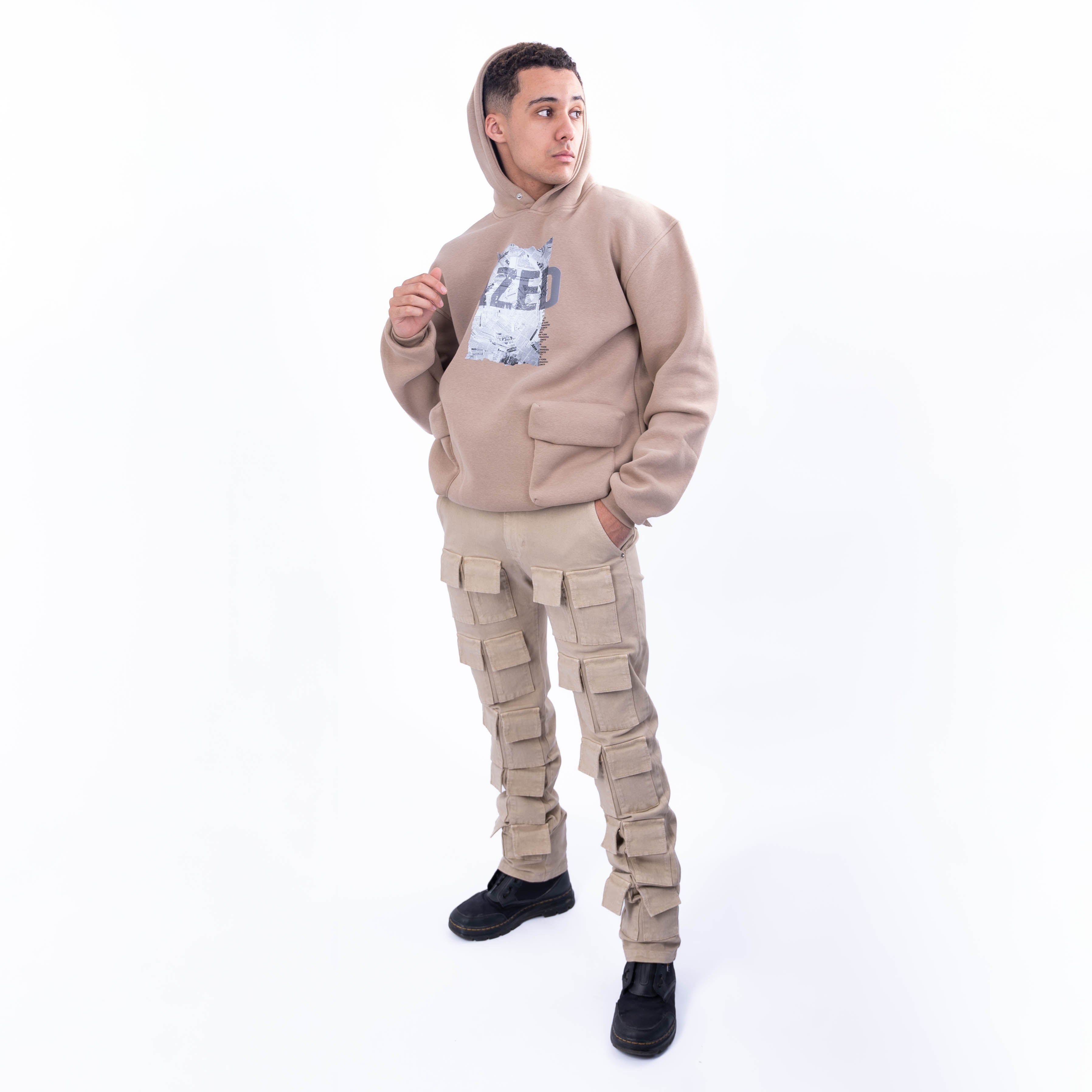 AZED® Multi-Pocket Cargo Pants — Desert Beige