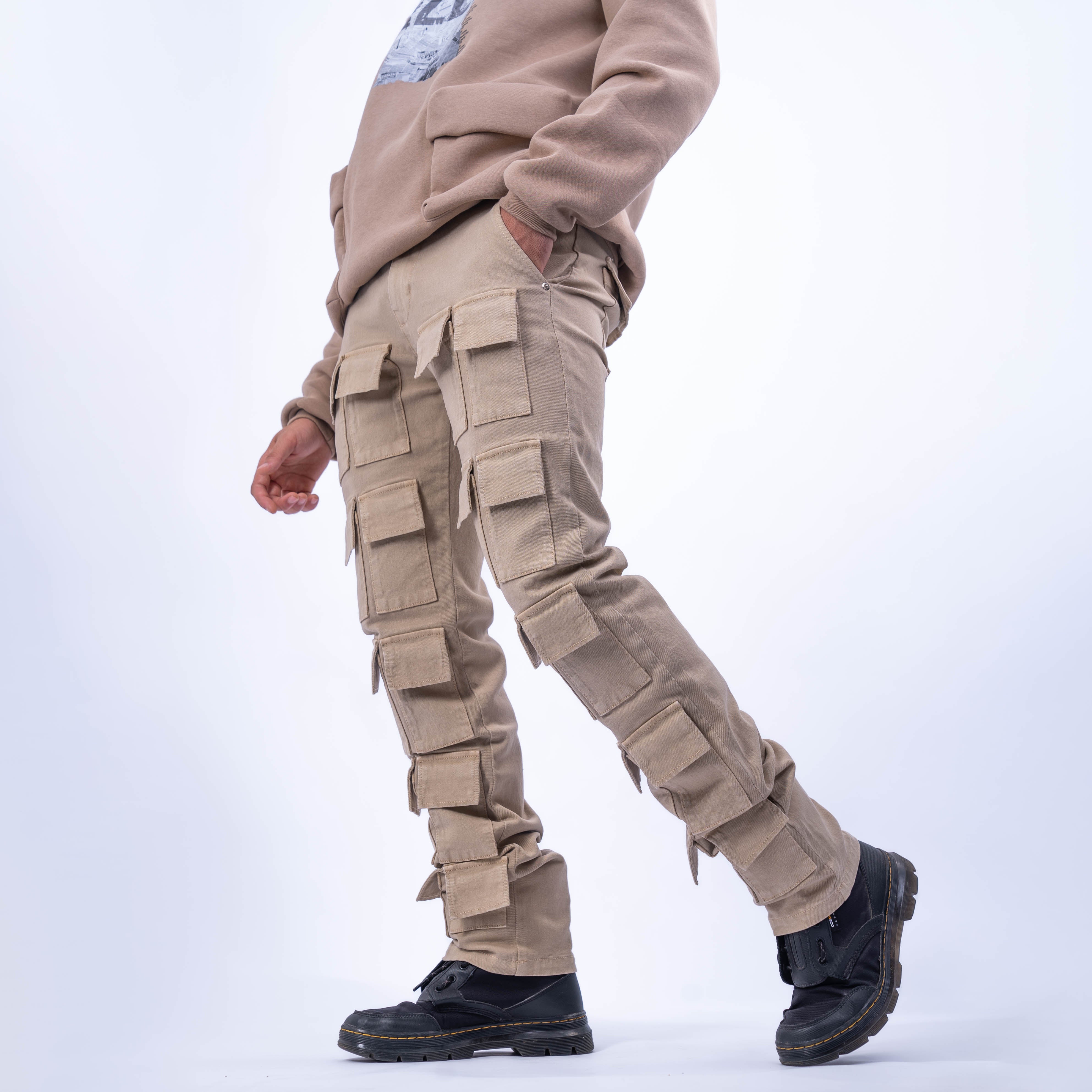 AZED® Multi-Pocket Cargo Pants — Desert Beige