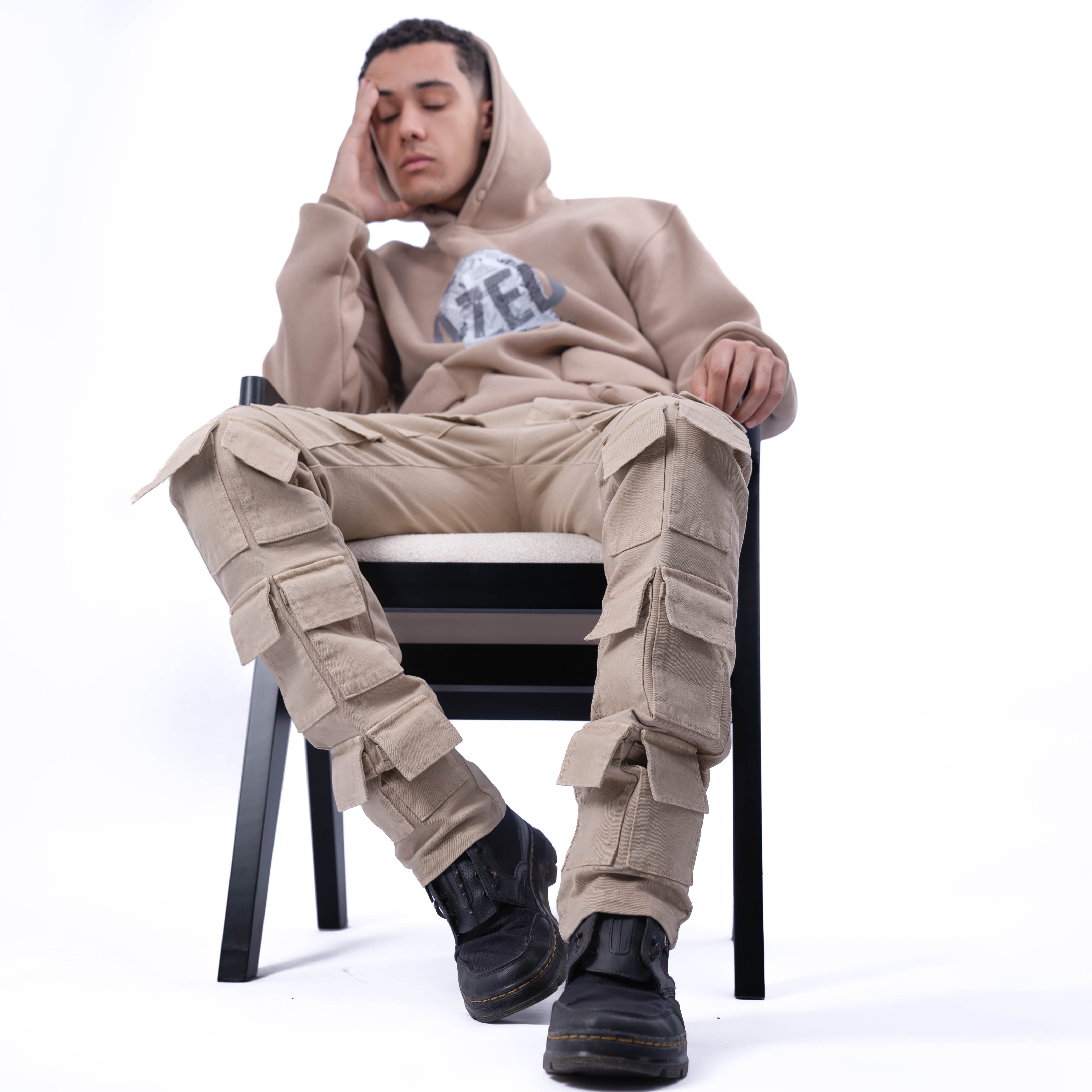 AZED® Multi-Pocket Cargo Pants — Desert Beige