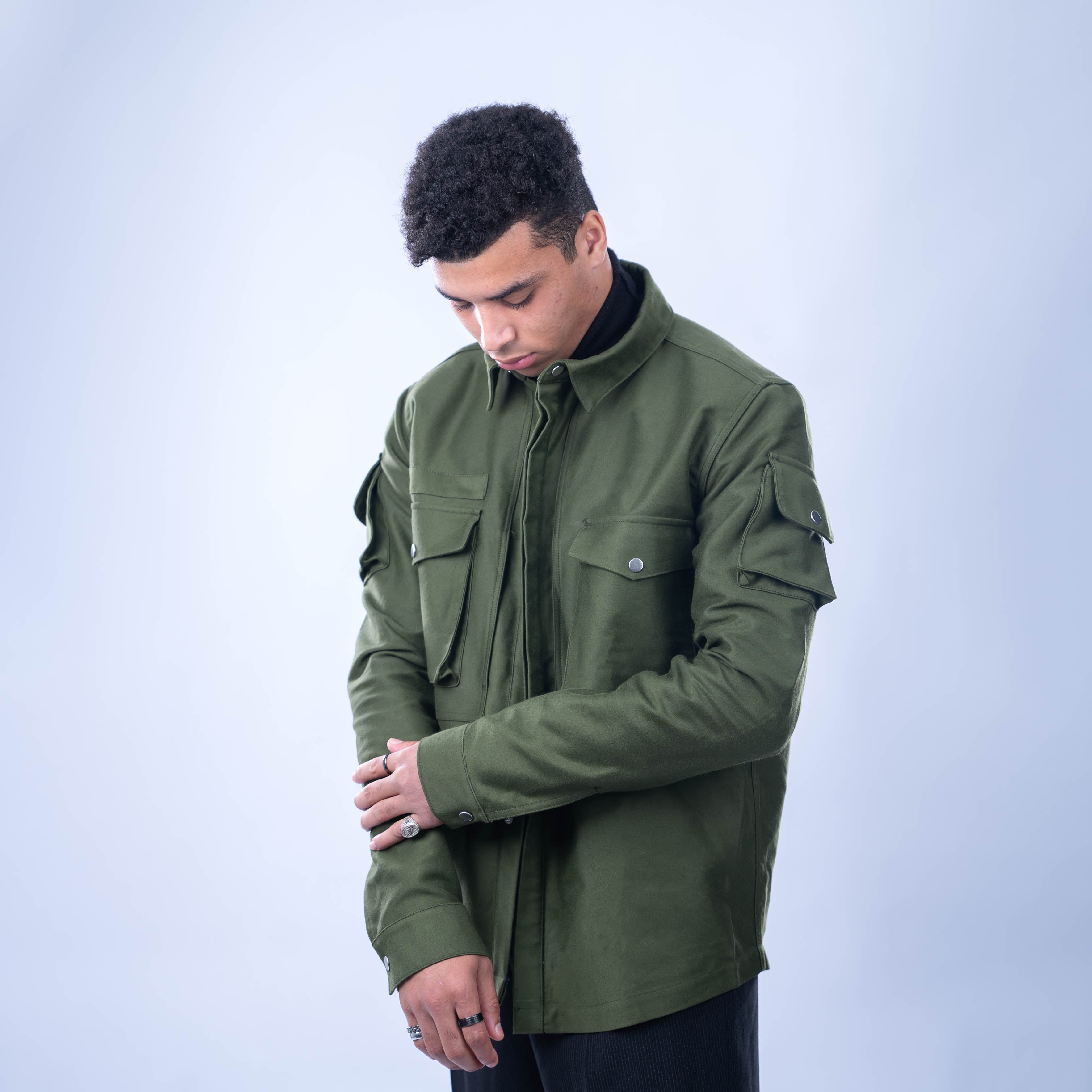 AZED Military Style green jacket