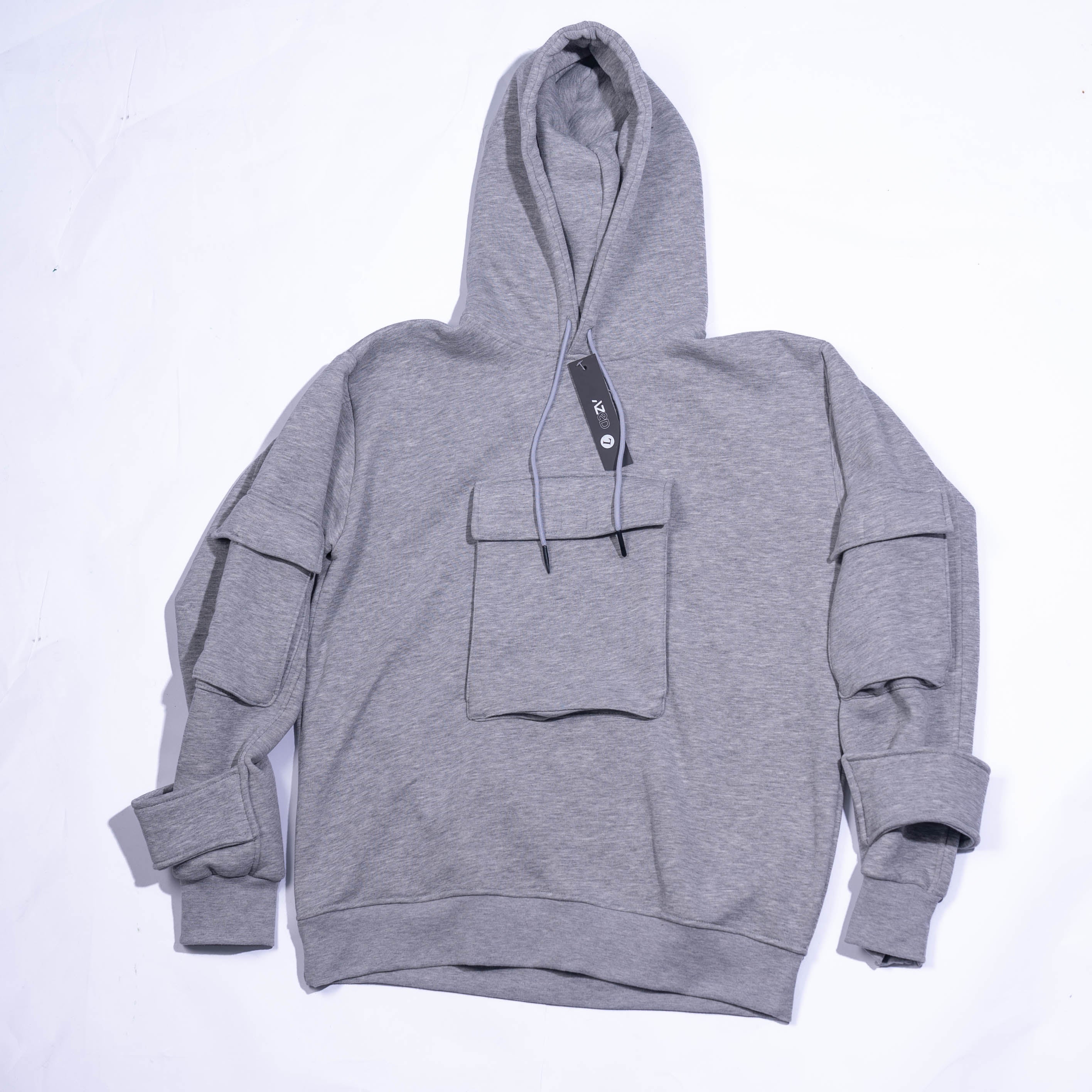 AZED® Utility Hoodie — Grey Cargo Edition