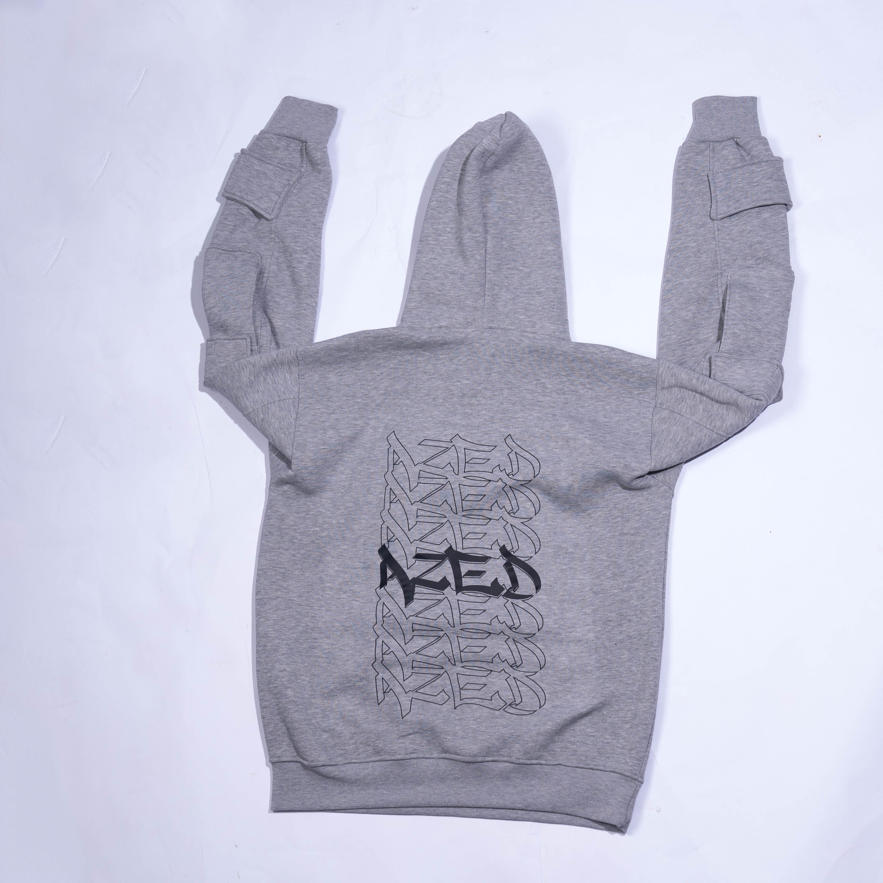 AZED® Utility Hoodie — Grey Cargo Edition