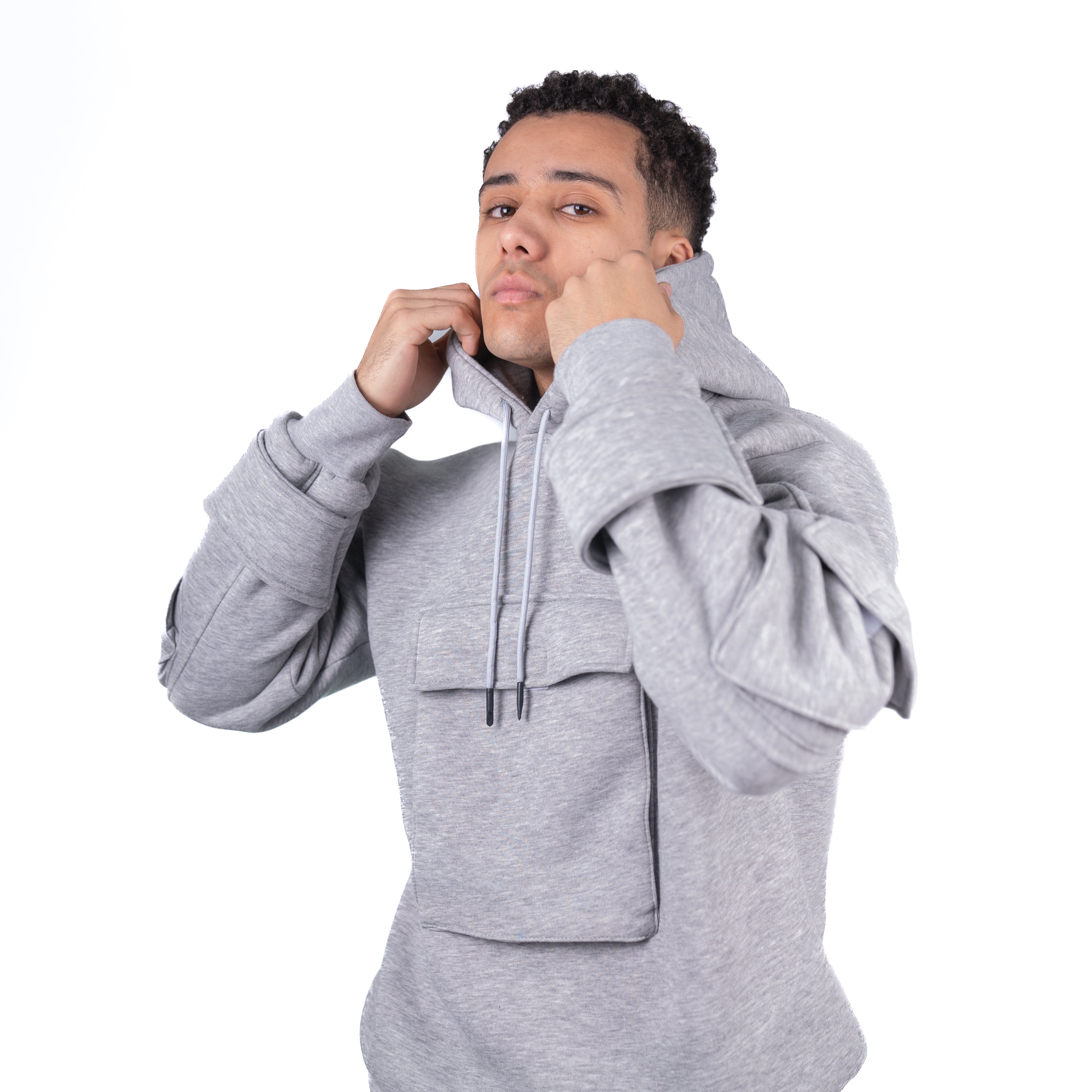 AZED® Utility Hoodie — Grey Cargo Edition