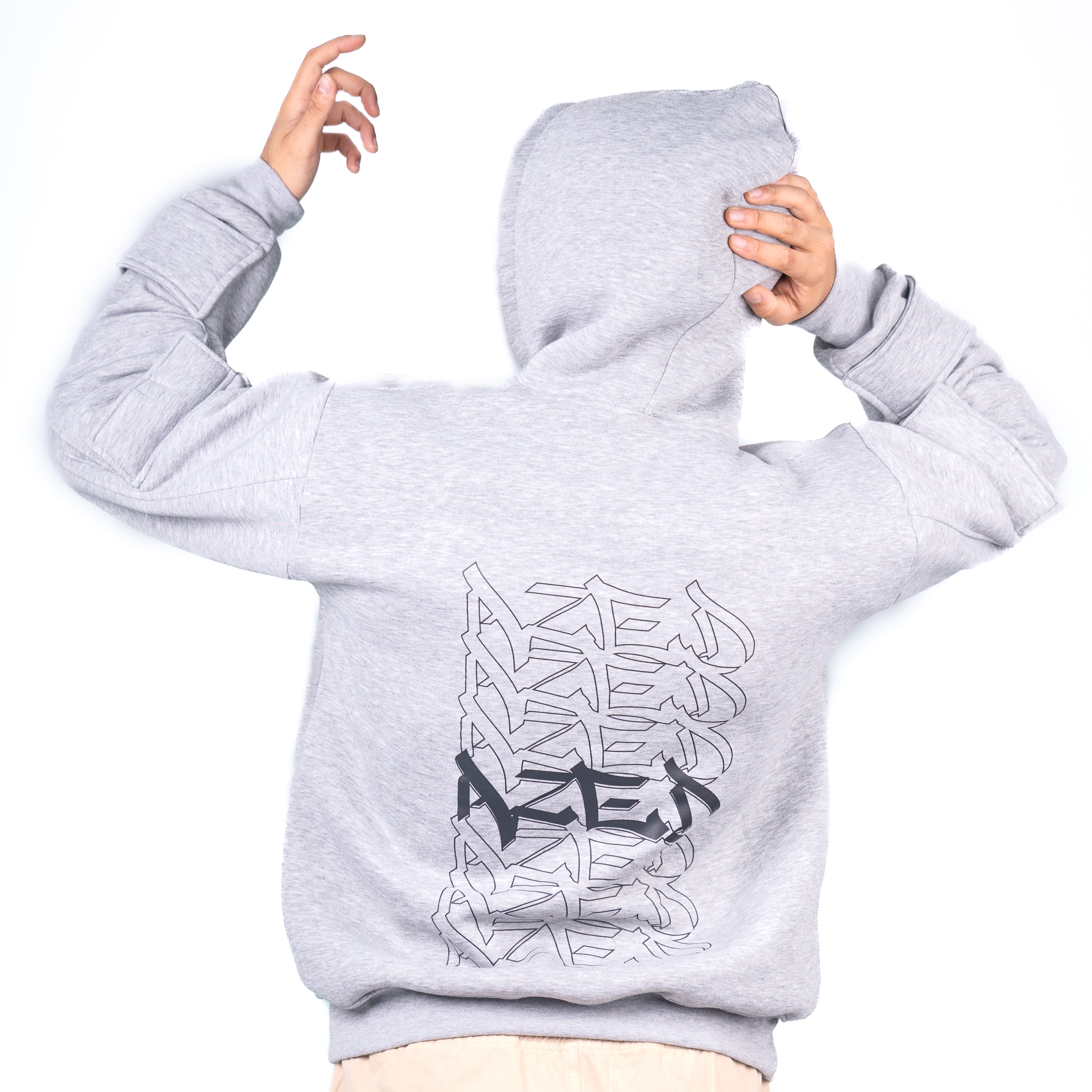 AZED® Utility Hoodie — Grey Cargo Edition