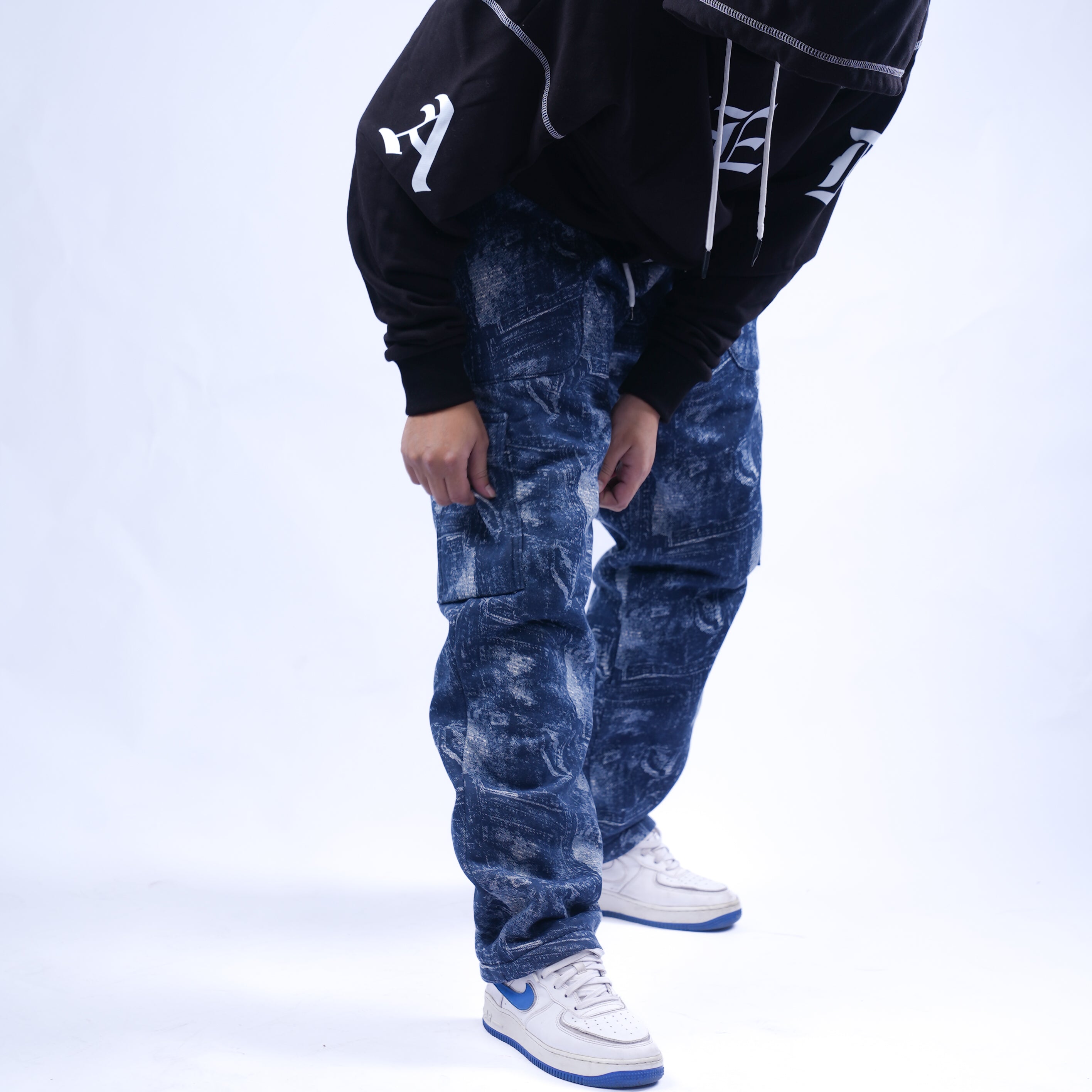 AZED® Cargo Pants — Washed Blue