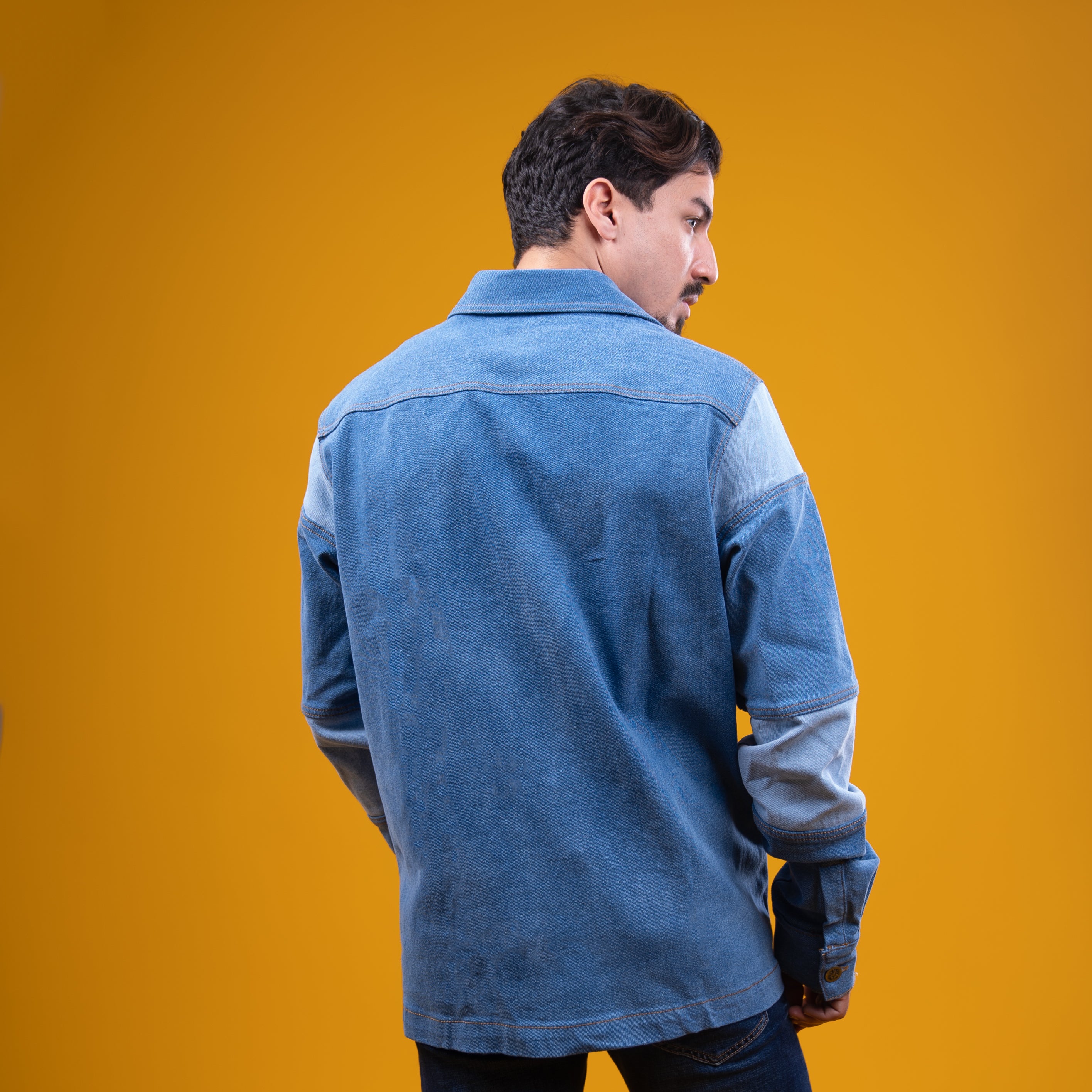 AZED Patchwork Denim Overshirt