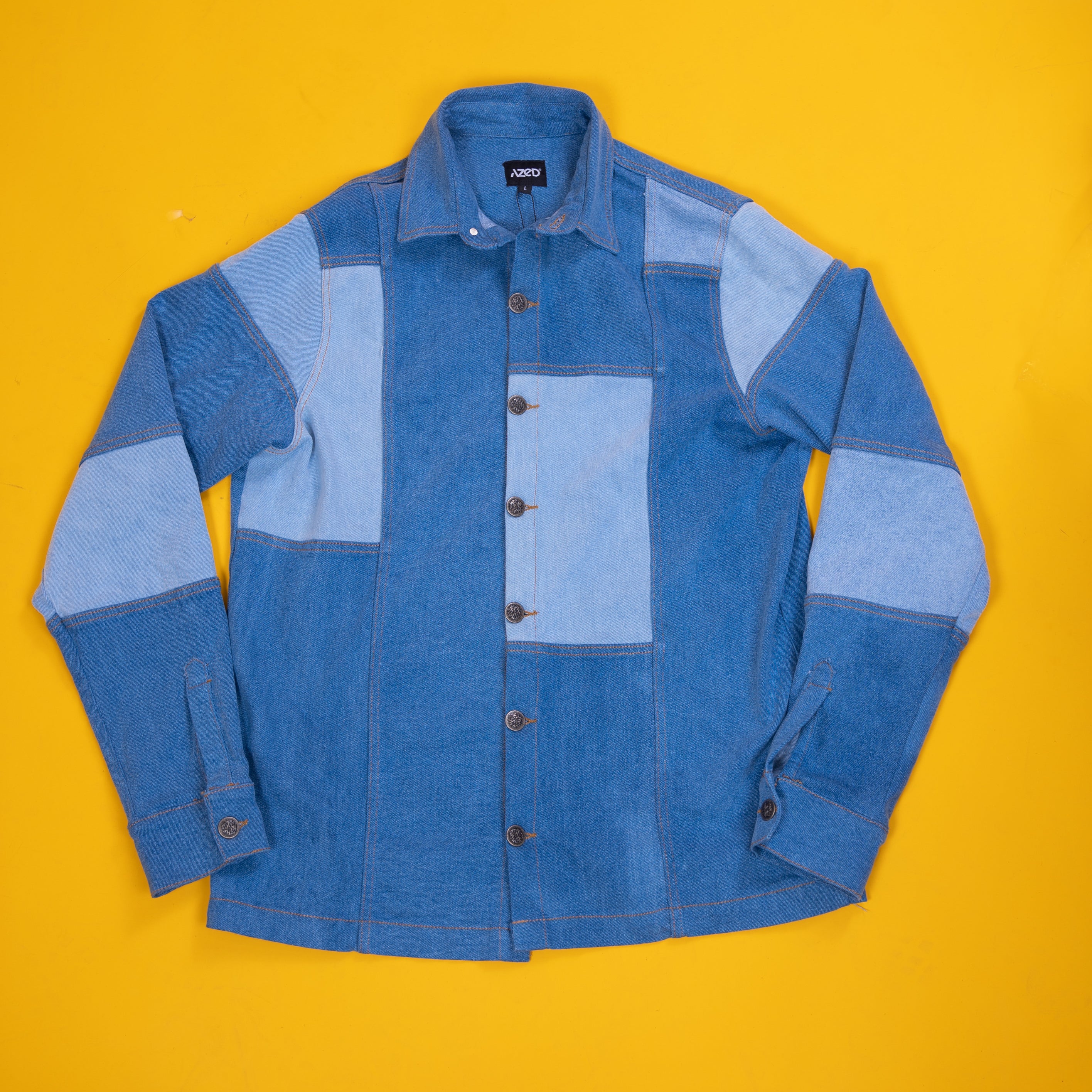 AZED Patchwork Denim Overshirt