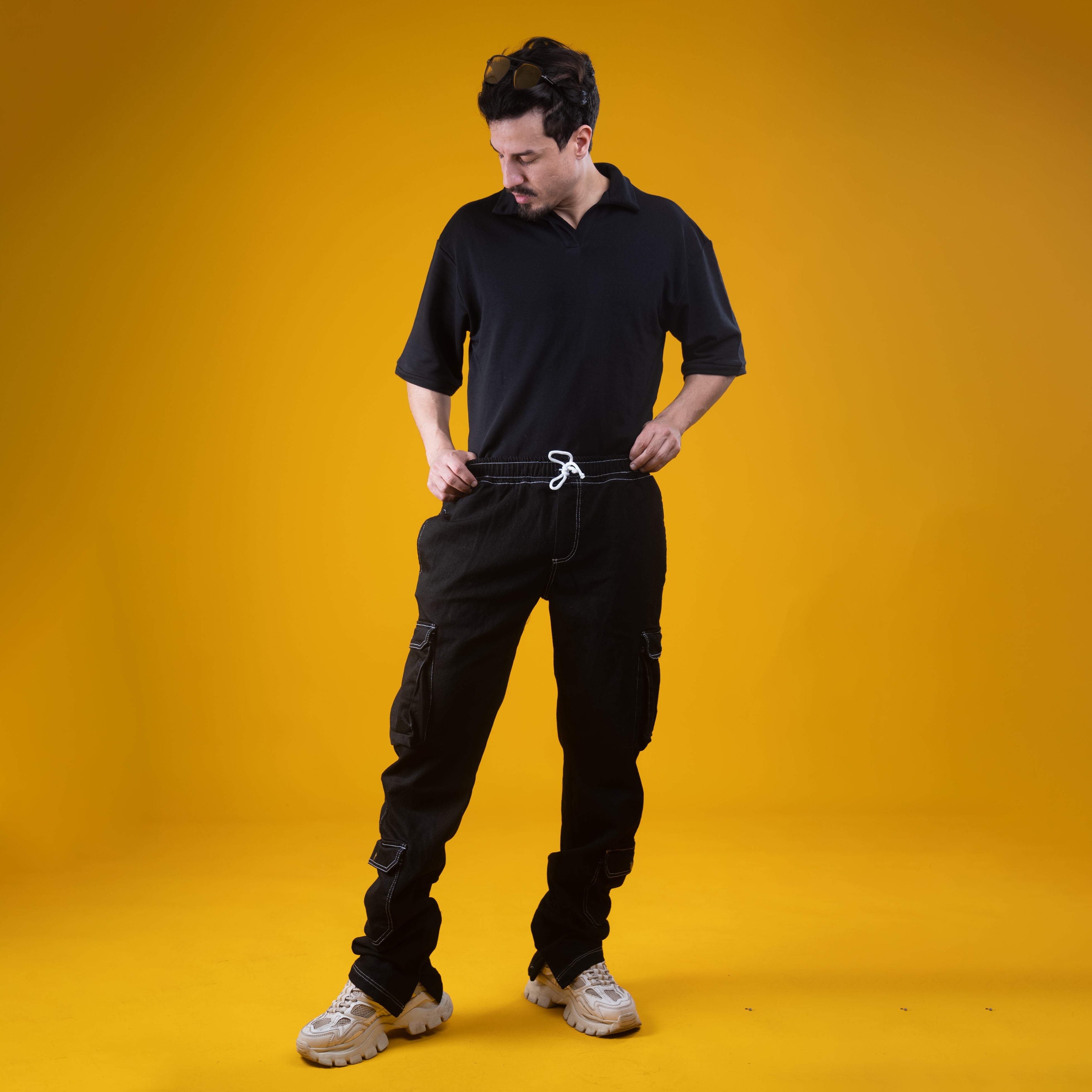 AZED® Utility Cargo Pants — Black Stitch Edition