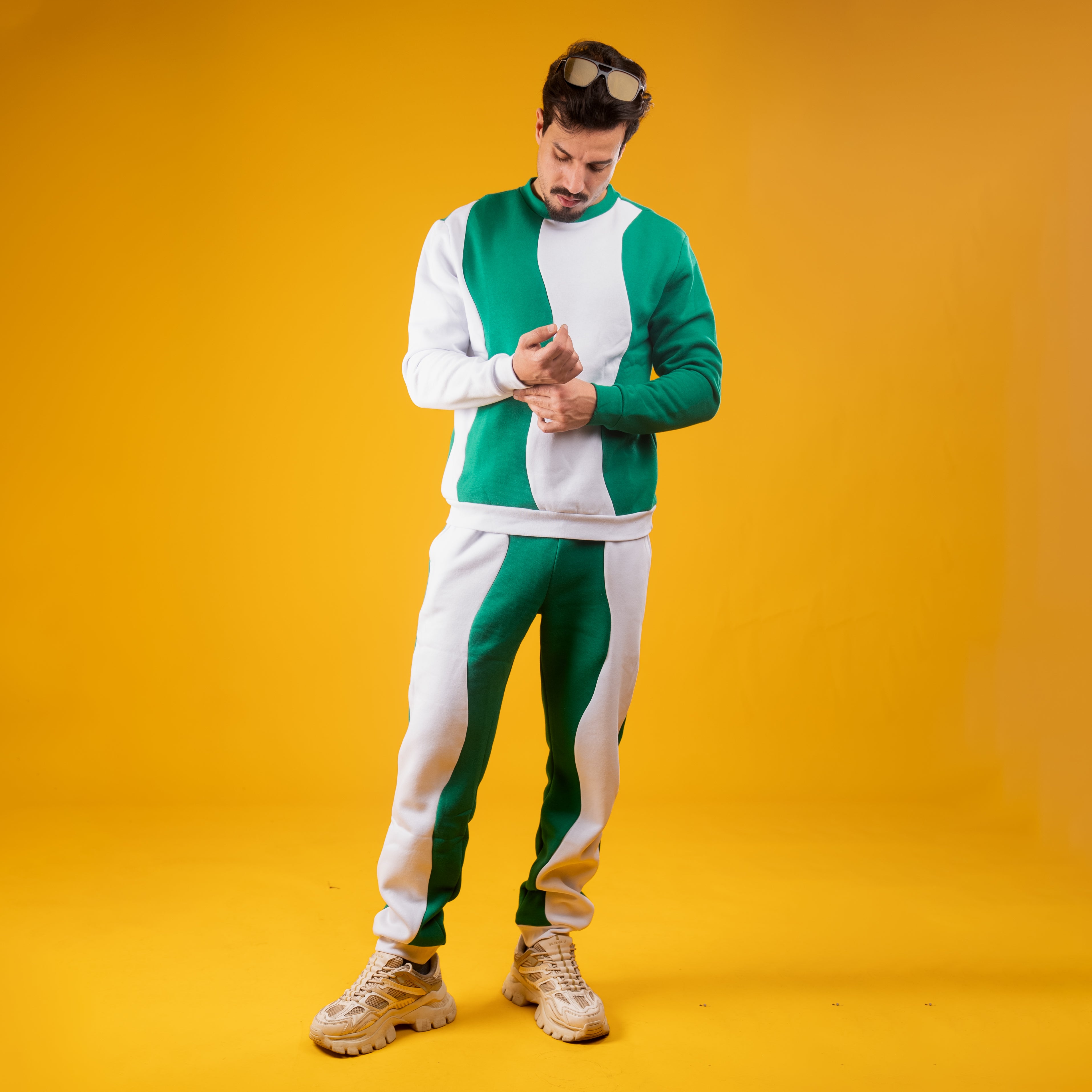 AZED® Wave Tracksuit — Green & White Edition