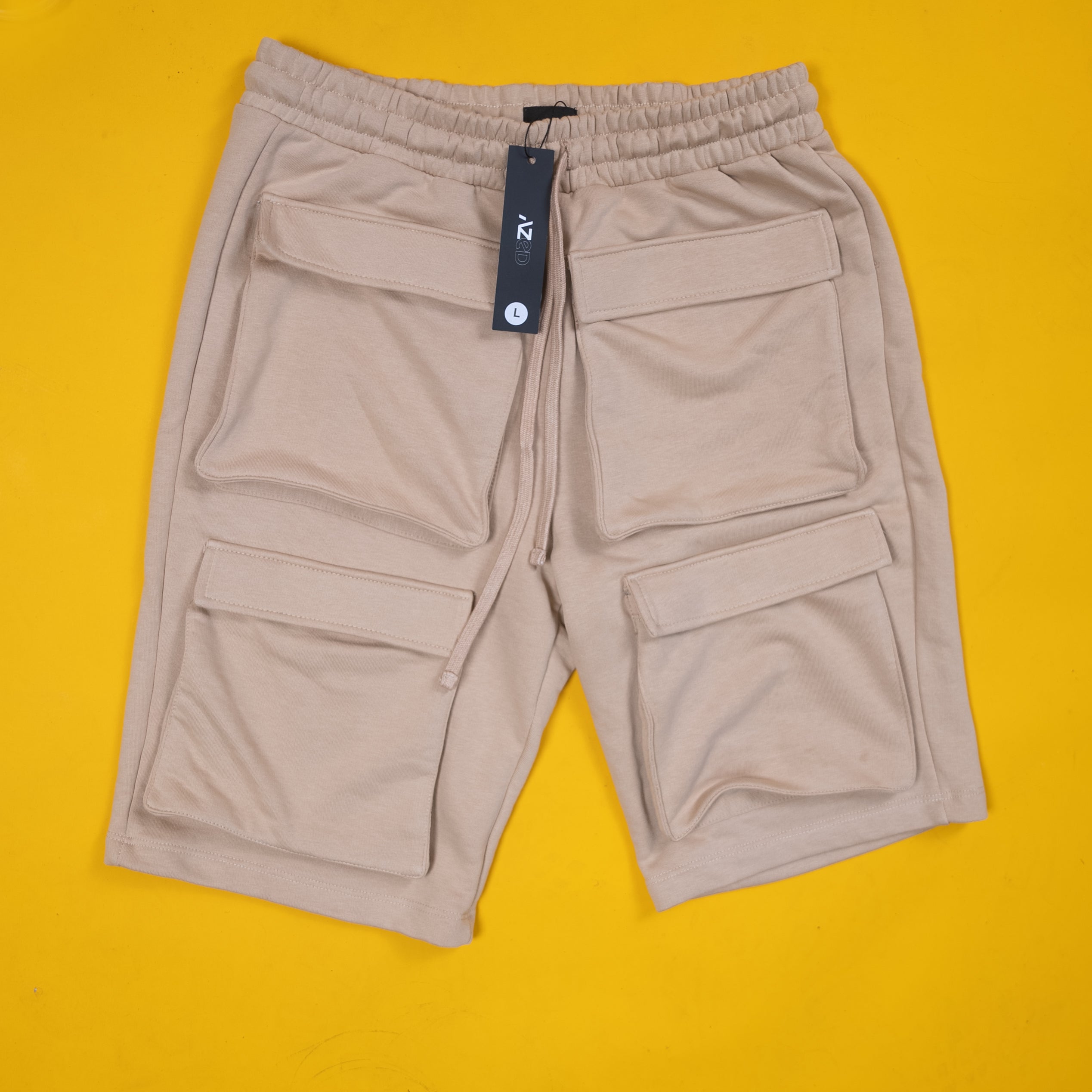 AZED® Essential Cargo Shorts — Sand Beige Edition