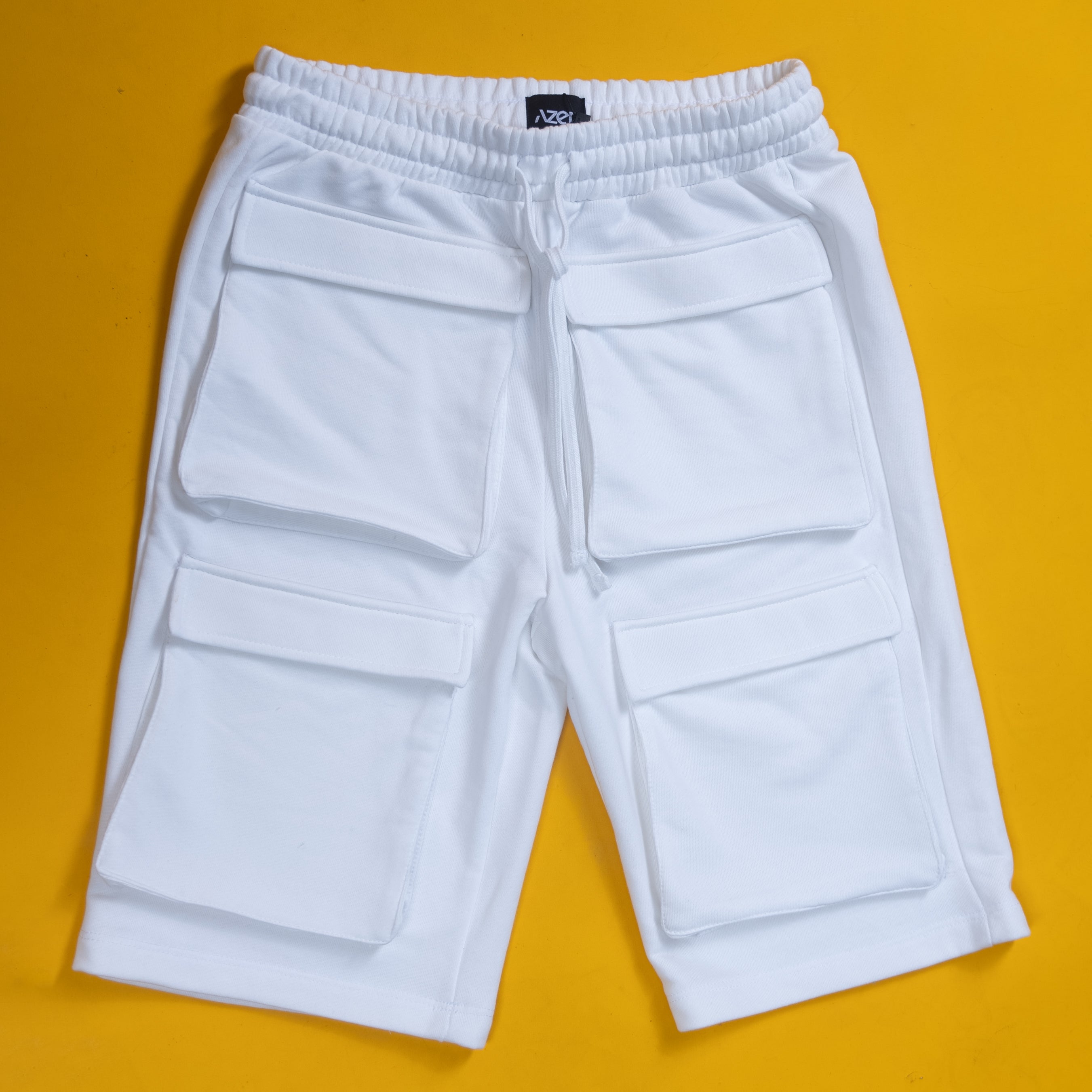 AZED® Essential Cargo Shorts — Arctic White Edition