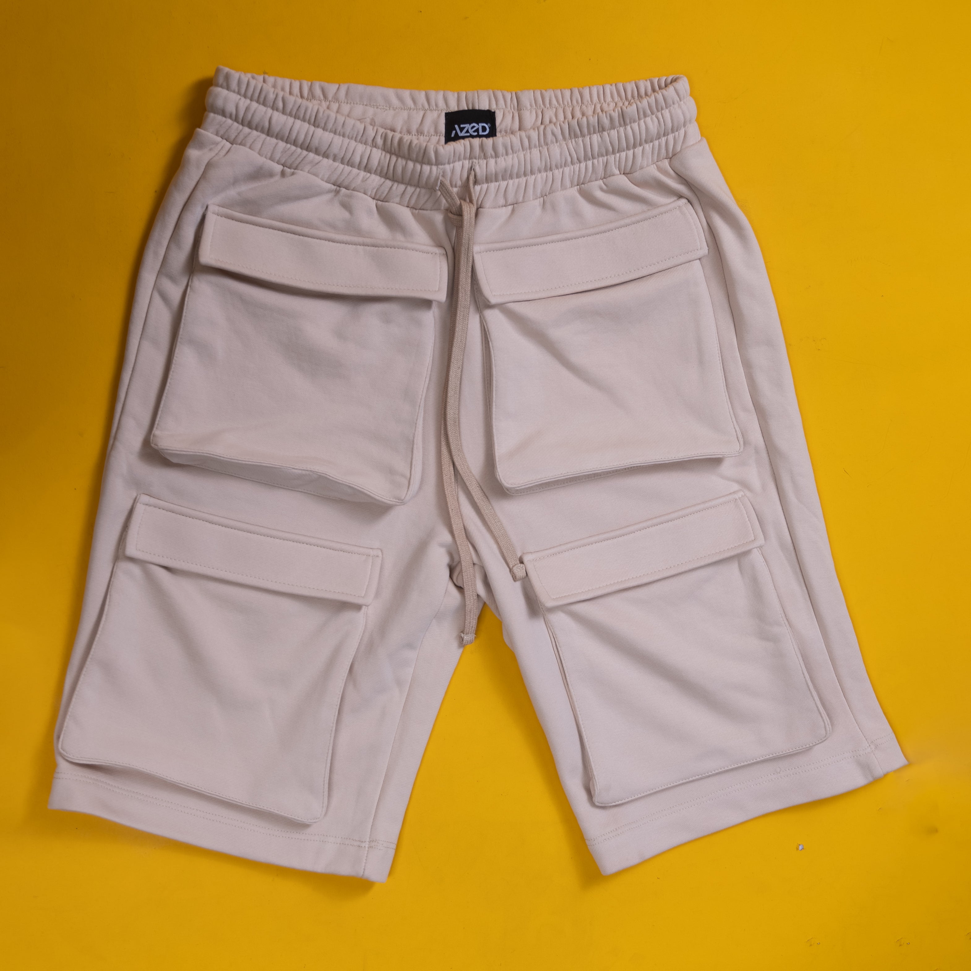 AZED® Essential Cargo Shorts — Sand Beige Edition