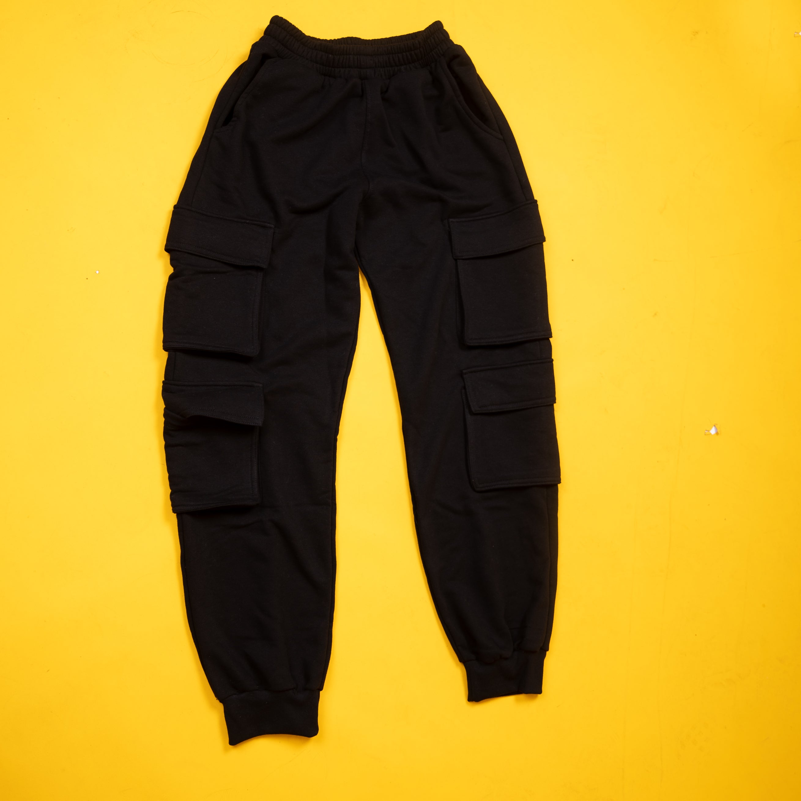 AZED® Black Cargo Sweatpants — Utility Edition