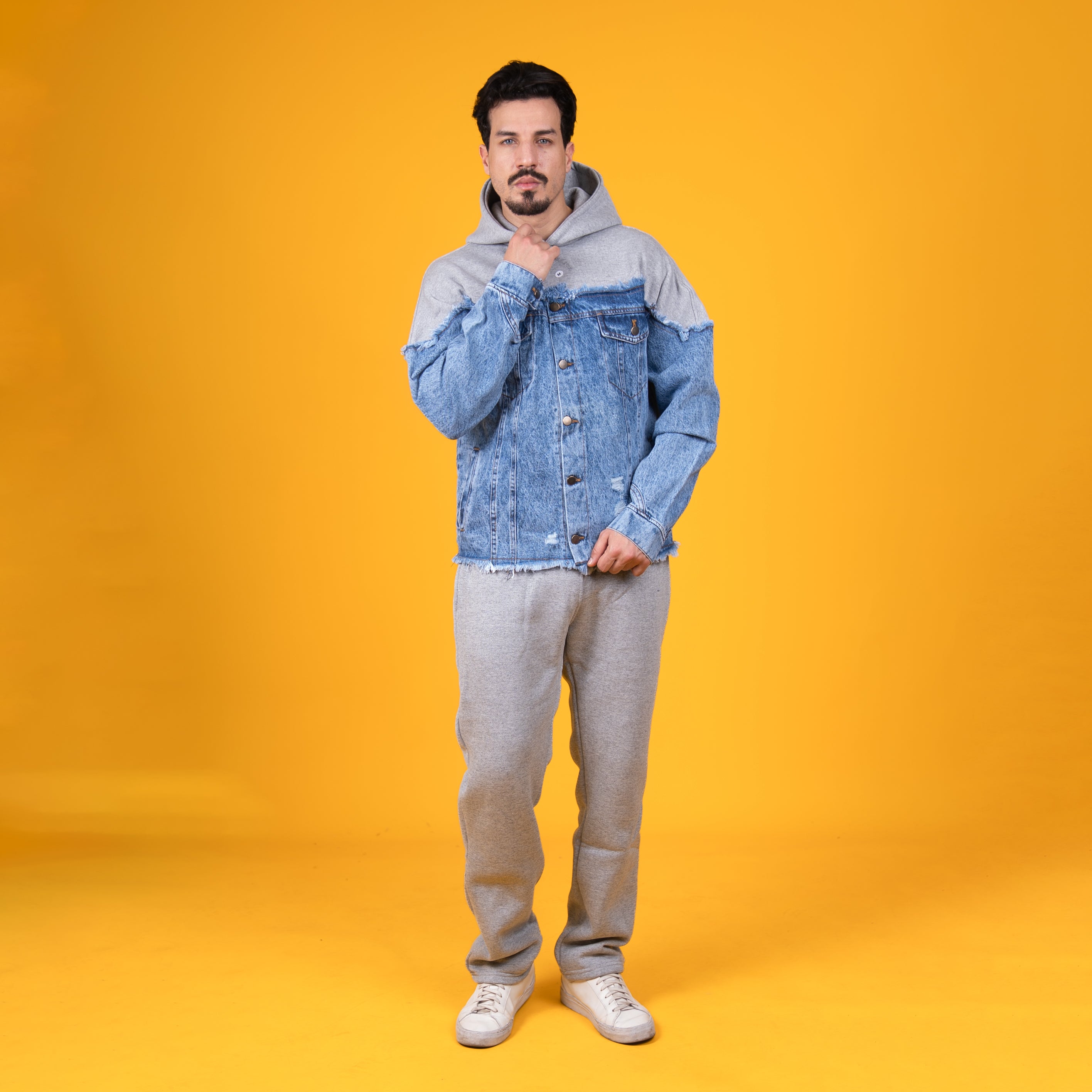 AZED® Hybrid Denim Tracksuit — Blue Washed Edition