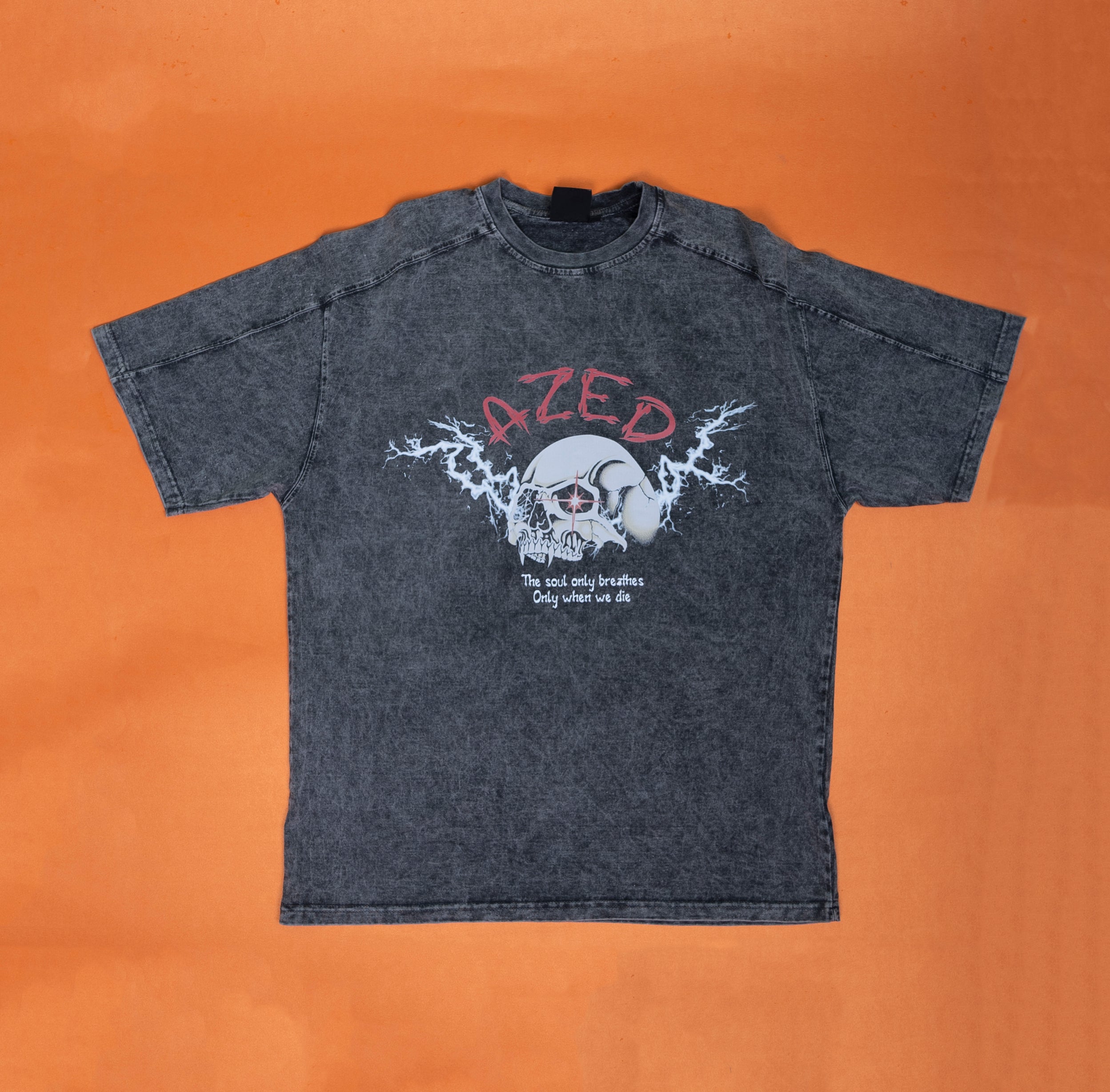 AZED® Reaper Soul Tee — Stone Washed Black