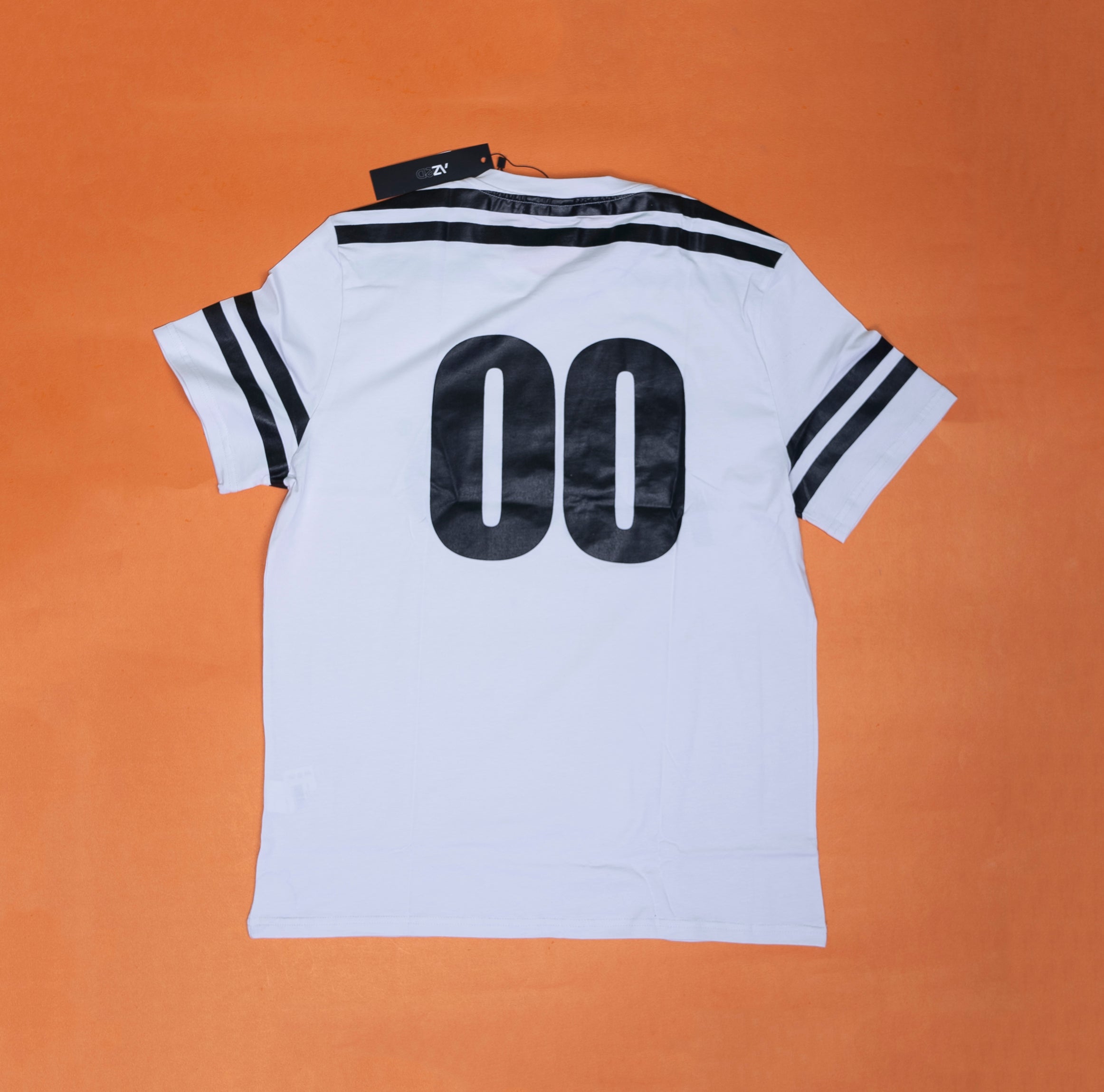 AZED® Striped Jersey Tee — White Edition