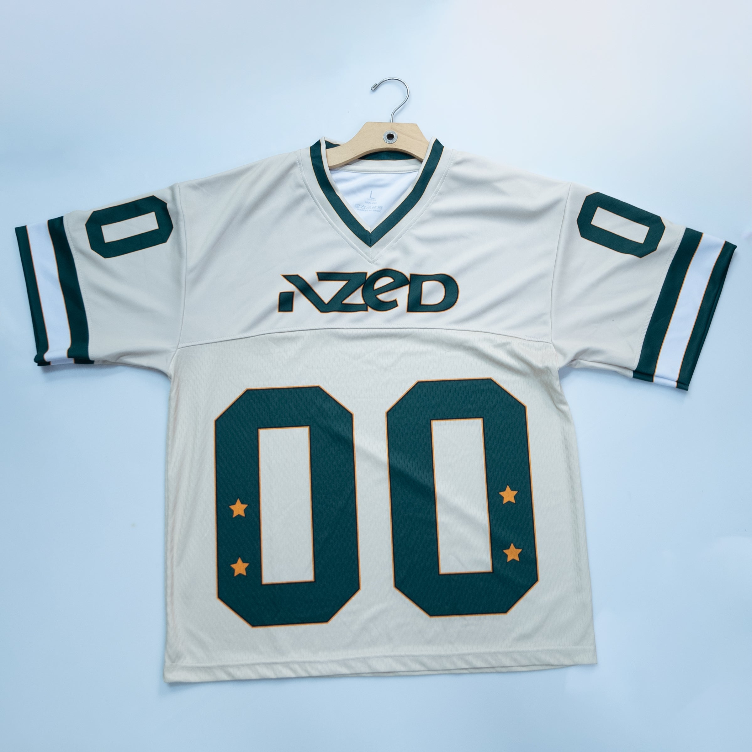 Vintage Football Jersey – Cream & Green Edition | AZED