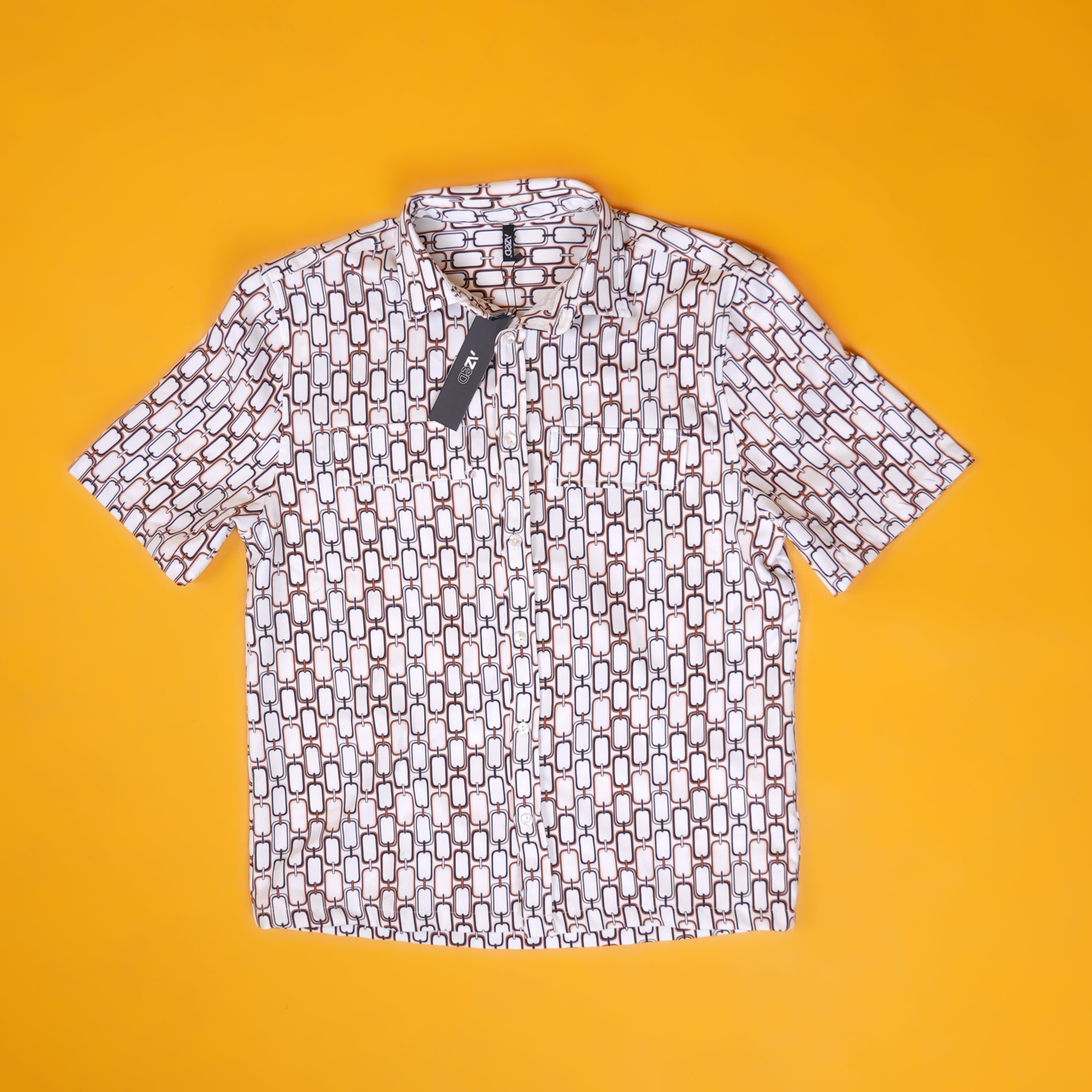 AZED Chaincode  Short-Sleeve Button-Up Shirt