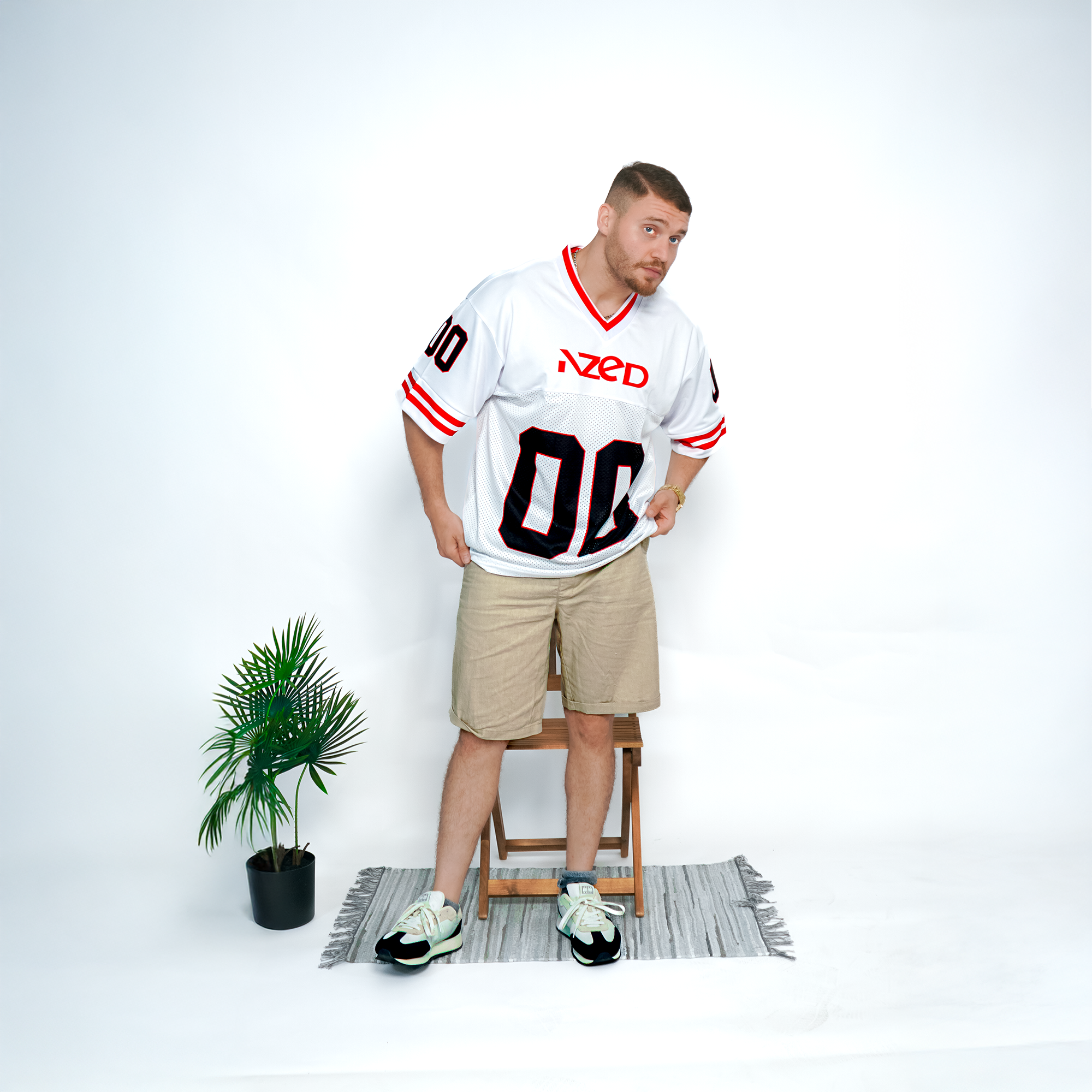 AZED Vintage Football Jersey – White Edition