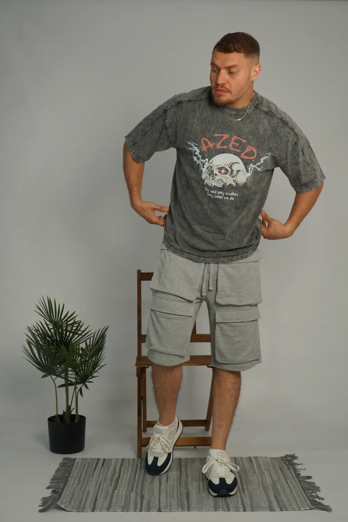 Skull Graphic Vintage Wash Tee